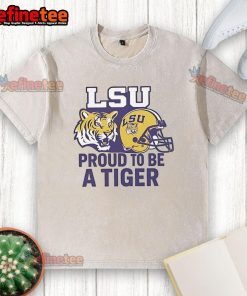 Premium Proud to Be an LSU Tigers Washed T-Shirt in vibrant colors, perfect for showing team pride and comfort.