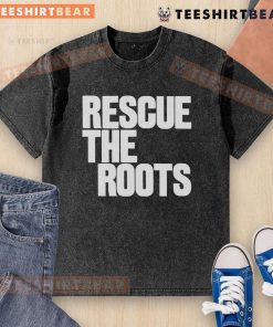Premium Rescue The Roots Washed T-Shirt featuring a vintage design in soft fabric, perfect for eco-conscious fashion lovers.