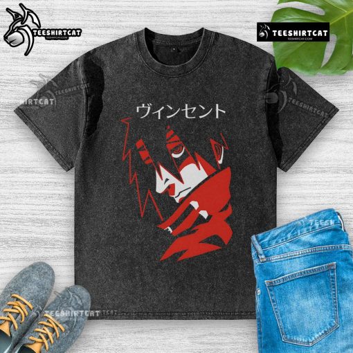 Premium Retro Red Anime Japanese Washed T-Shirt featuring vibrant graphics and a comfortable fit for stylish casual wear.