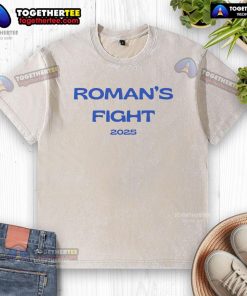 Premium Romans Fight 2025 washed t-shirt featuring a stylish graphic design and comfortable fit for casual wear.