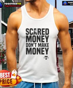 Premium Scared Money Don't Make Money tank top featuring bold graphics, perfect for casual wear and confident style.