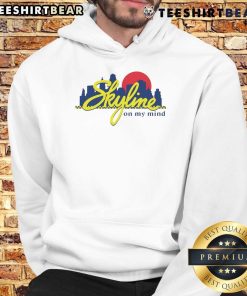 Premium Skyline On My Mind Sunset Hoodie featuring a vibrant sunset design and a stylish urban skyline print.