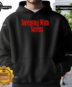 Premium Sleeping With Sirens hoodie featuring a stylish serif text logo, perfect for fans and casual wear.