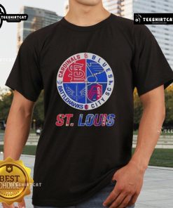 Premium St. Louis Sports Cardinals Blues City SC Battlehawks Logo T-Shirt