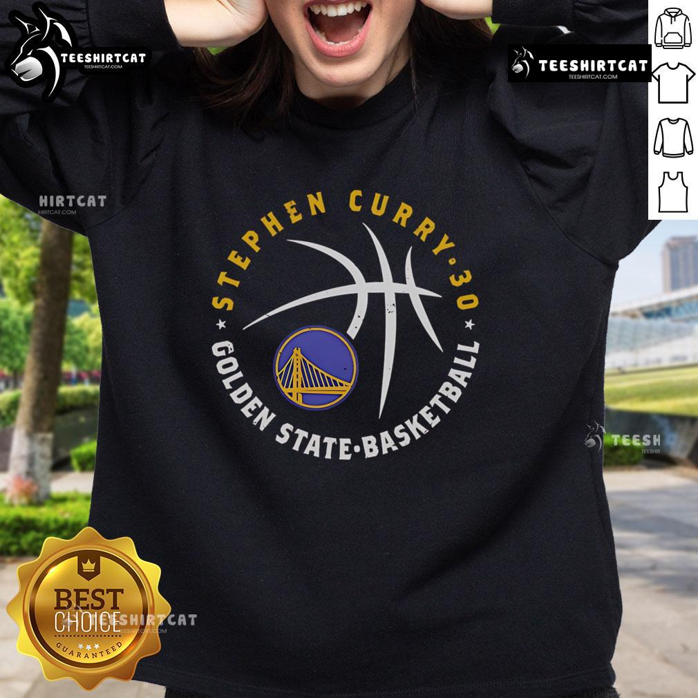 Premium Steph Curry Golden State Warriors Player Ball Sweatshirt Premium Steph Curry Golden State Warriors player sweatshirt featuring team colors and logo, perfect for fans.