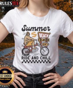Premium Summer Beach Club vintage ladies tee for 24h ride and chill, featuring a trendy design perfect for summer outings.