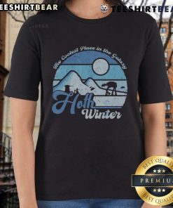 Premium Hoth winter ladies tee featuring a cool galaxy design, perfect for Star Wars fans and winter fashion enthusiasts.