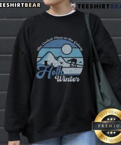 Premium Hoth winter sweatshirt showcasing a galaxy-themed design, perfect for fans of sci-fi and cozy winter wear.