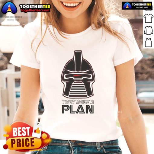 Premium The Cylons Have A Plan ladies tee featuring a stylish design perfect for sci-fi fans and casual wear.