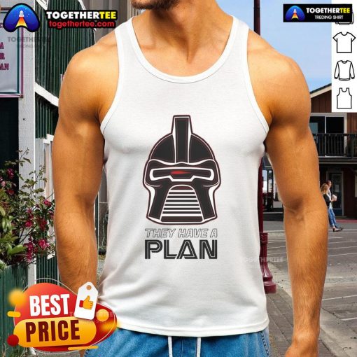 Premium The Cylons Have A Plan tank top featuring a stylish design for sci-fi fans and enthusiasts.