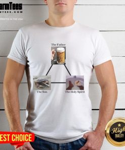 Premium The Father The Son The Holy Spirit T-Shirt featuring a stylish design for faith-inspired fashion lovers.
