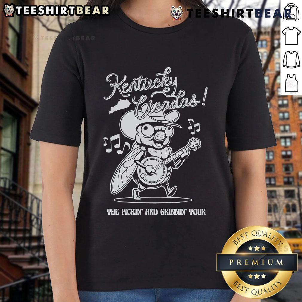 Premium The Kentucky Cicadas Tour Ladies Tee Premium Kentucky Cicadas Tour ladies tee featuring a stylish design perfect for cicada enthusiasts and summer outings.