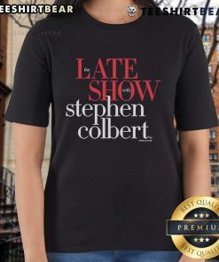 Premium The Late Show With Stephen Colbert Ladies Tee featuring a stylish design, perfect for fans of the show.