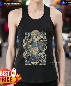 Anime tank top featuring Princess Zelda and Link playing the ocarina from The Legend of Zelda series.
