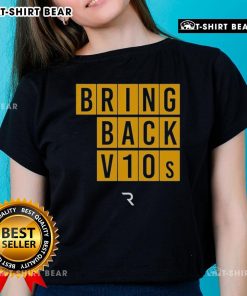 Premium The Race Bring Back V10s Ladies Tee featuring a stylish design perfect for motorsport enthusiasts and casual wear.