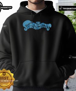 Alt Text: Premium The Surfrajettes Wave Logo Hoodie featuring vibrant wave design, perfect for surf enthusiasts and fashion lovers.