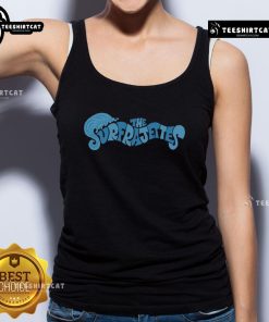 Premium The Surfrajettes Wave Logo Tank Top featuring a stylish wave design, perfect for beach lovers and music fans.