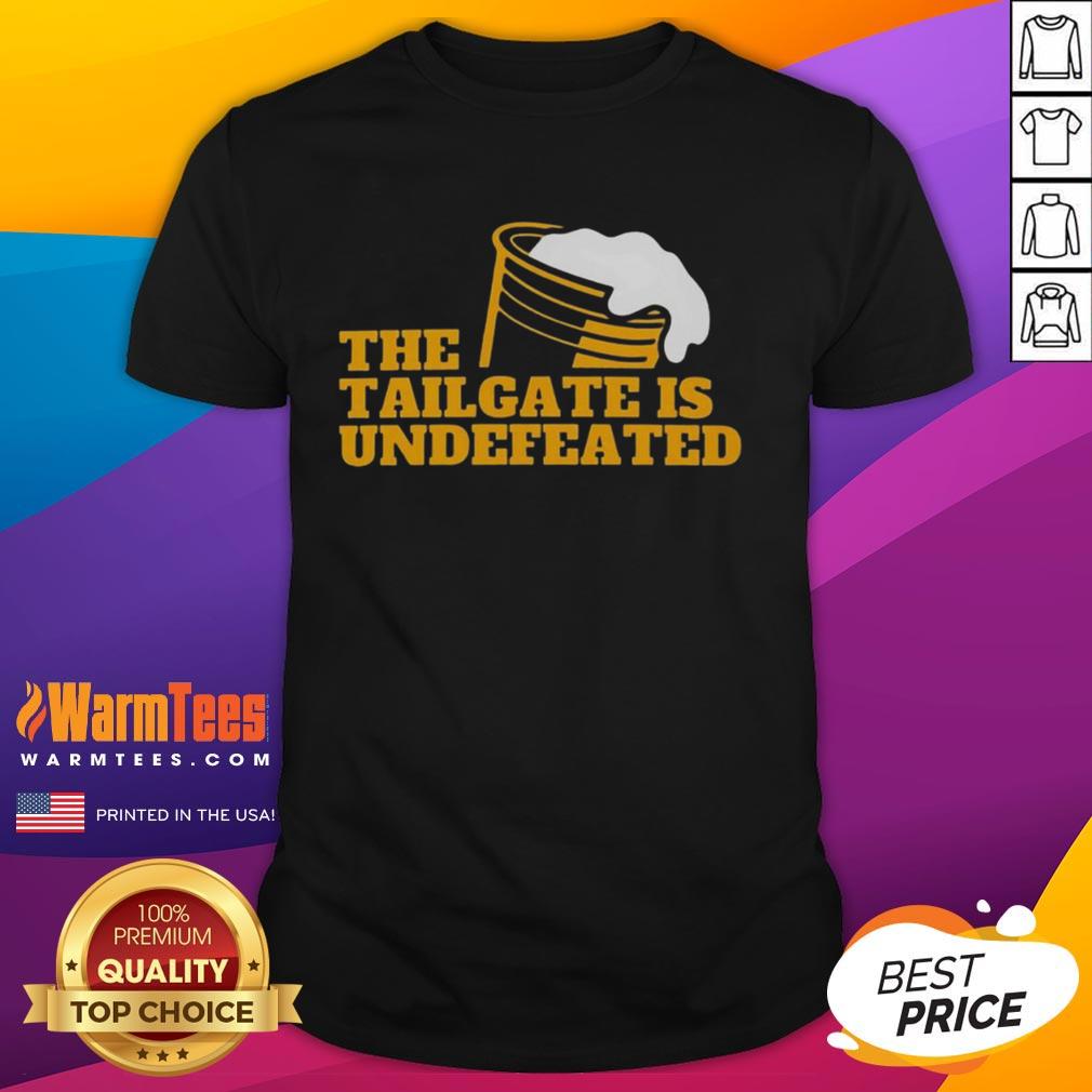 Premium The Tailgate Is Undefeated Logo T Shirt Premium The Tailgate Is Undefeated Logo T-Shirt featuring bold graphic design, perfect for game day and tailgating events.
