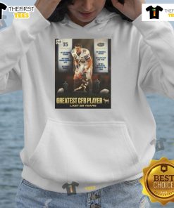 Premium Tim Tebow Greatest CFB Player Hoodie featuring a bold design, perfect for fans of college football apparel.