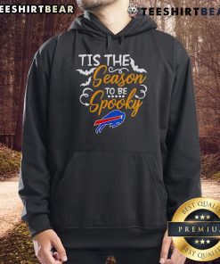 Premium Tis The Season To Be Spooky Buffalo Bills Hoodie featuring festive design for Halloween fans and football enthusiasts.