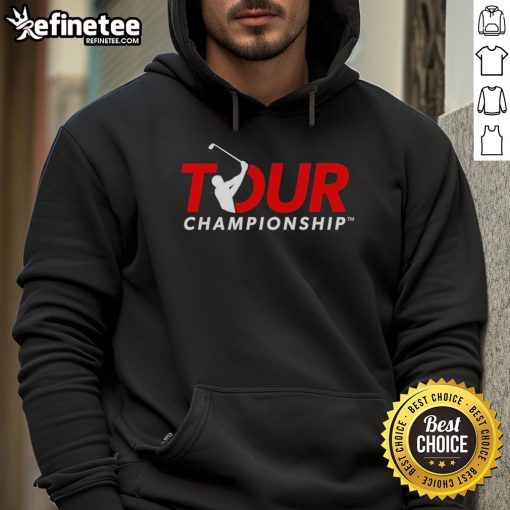 Premium Tour Championship Golf 2025 logo hoodie featuring stylish design and vibrant colors for golf enthusiasts.