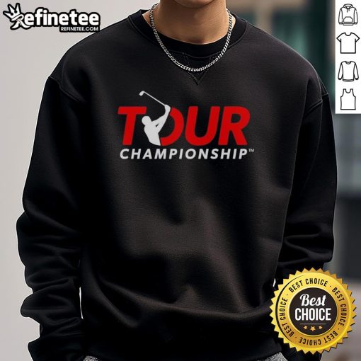 Alt Text: Premium Tour Championship Golf 2025 logo sweatshirt featuring a stylish design for golf enthusiasts and fans.