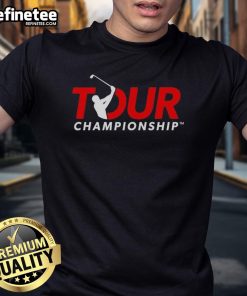 Alt Text: Premium Tour Championship Golf 2025 logo T-shirt featuring a stylish design perfect for golf enthusiasts and fans.