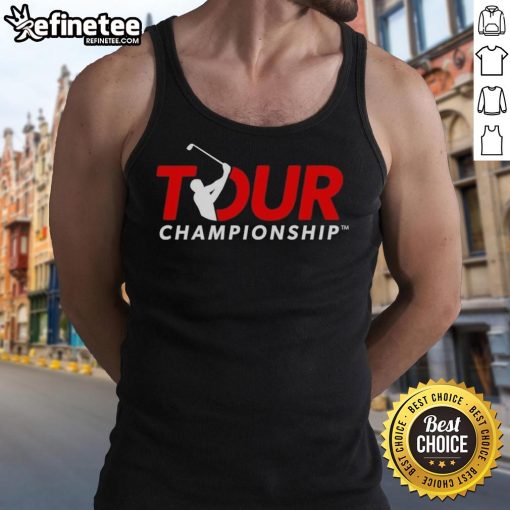 Premium Tour Championship Golf 2025 logo tank top featuring a stylish design for golf enthusiasts and event supporters.