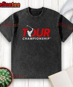 Alt Text: Premium Tour Championship Golf 2025 logo on a stylish washed t-shirt, perfect for golf enthusiasts and fans.