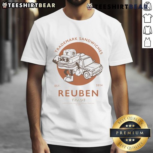 Premium Trademark Sandwich Reuben T-Shirt, established 2014, featuring a stylish design for sandwich lovers.
