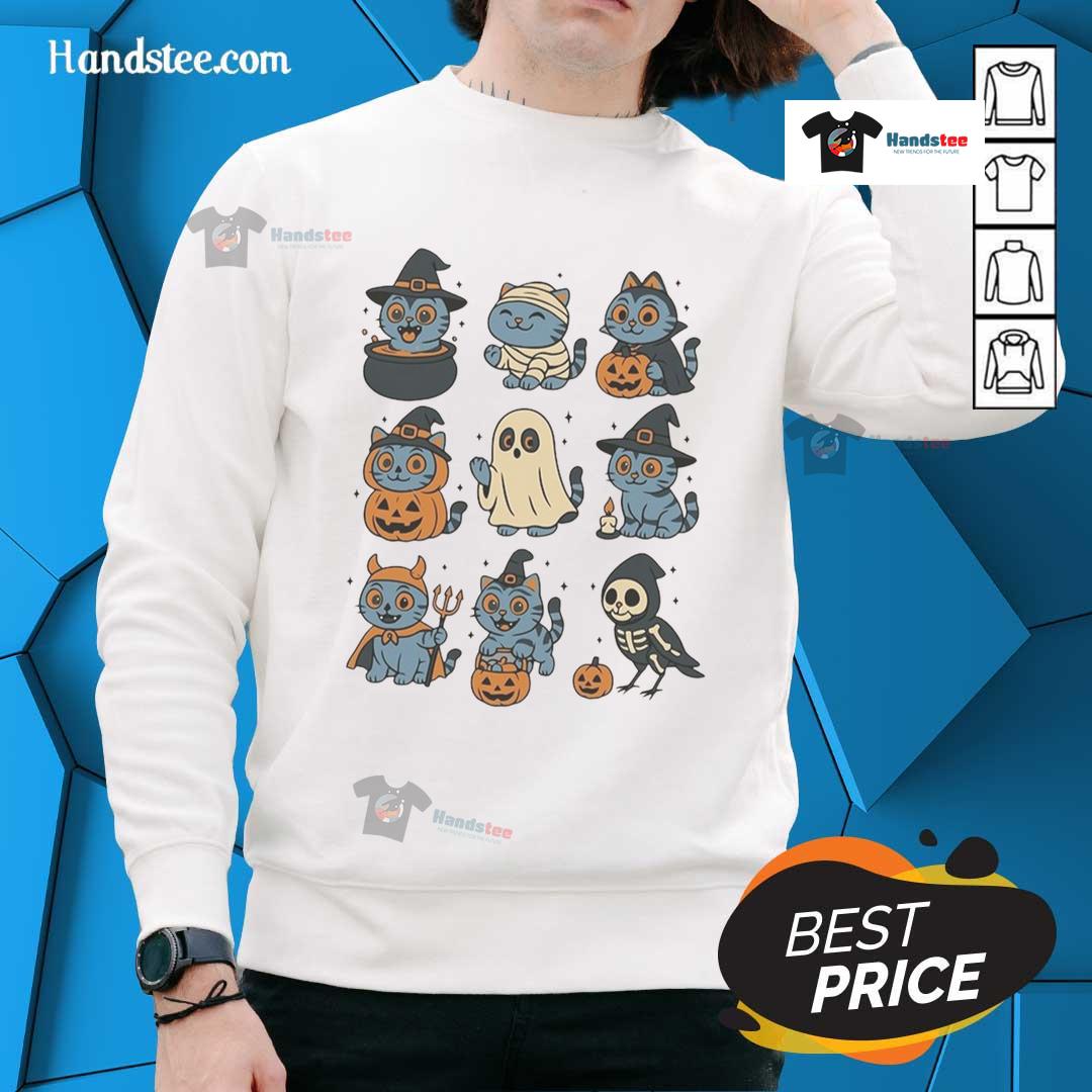 Premium Trick Or Treat Halloween Derpy Tiger Comfort Colors Sweatshirt Alt Text: Premium Trick or Treat Halloween Derpy Tiger Comfort Colors Sweatshirt featuring a playful tiger design for festive fun.