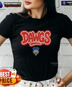 Premium TRW Dawgs Supporter Team Logo Ladies Tee, stylish design for fans, perfect for game day or casual wear.