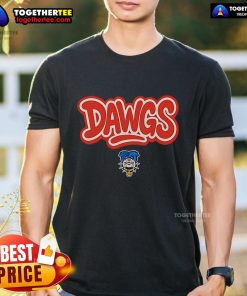 Alt Text: Premium TRW Dawgs Supporter Team Logo T-Shirt featuring vibrant team colors and bold logo design. Perfect for fans!