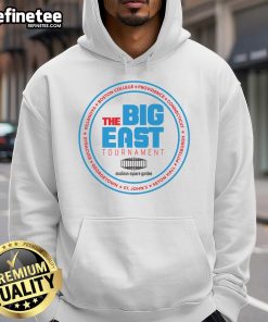 Alt Text: Premium Vintage College Basketball Tournament Big East Hoodie featuring classic design and team colors.