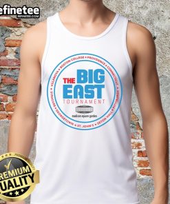 Premium Vintage College Basketball Tournament The Big East Tank Top, showcasing retro design and team spirit.