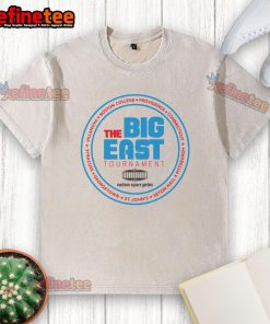 Alt Text: Premium Vintage College Basketball Tournament The Big East Washed T-Shirt featuring a classic design and soft fabric.