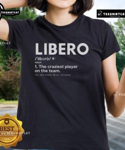 Premium volleyball players in action, featuring a defensive specialist libero wearing a stylish ladies tee.