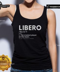 Alt Text: Premium volleyball players wearing a defensive specialist libero tank top, showcasing athletic style and performance.