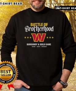 Premium Washington Commanders Battle of Brotherhood burgundy and gold game sweatshirt showcasing team spirit and style.