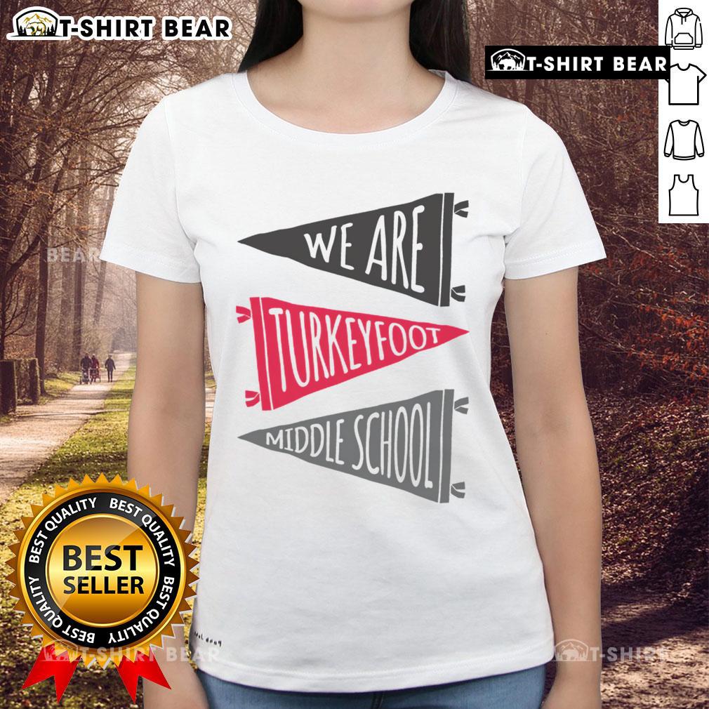 Premium We Are Turkey Foot Pennant Flags Ladies Tee Premium We Are Turkey Foot Pennant Flags Ladies Tee featuring vibrant graphics and a comfortable fit for fans.