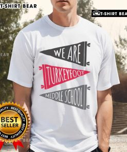 Alt Text: Premium We Are Turkey Foot Pennant Flags T-Shirt featuring vibrant flag graphics on a stylish, comfortable fit.