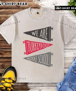 Premium We Are Turkey Foot Pennant Flags Washed T-Shirt featuring a stylish design and comfortable fit for casual wear.