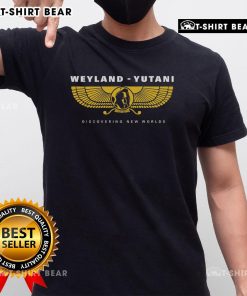 Premium Weyland Yutani logo T-shirt featuring a sci-fi design for exploring new worlds and alien adventures.