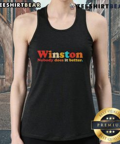 Premium Winston Nobody Does It Better Tank Top in black, featuring a bold graphic design and comfortable fit for casual wear.