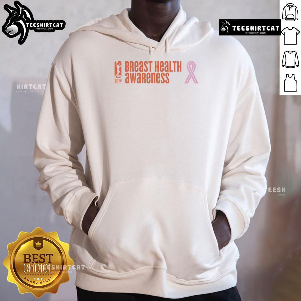 Premium Wnba Breast Health Awareness 20Th Hoodie Premium WNBA Breast Health Awareness 20th Hoodie featuring vibrant design and logo, perfect for supporting breast cancer awareness.