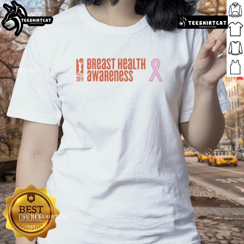 Premium Wnba Breast Health Awareness 20Th Ladies Tee Alt Text: Premium WNBA Breast Health Awareness 20th Ladies Tee showcasing vibrant design for women's health support and style.