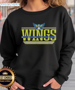 Alt Text: Premium WNBA Dallas Wings Over the Top Sweatshirt featuring vibrant team colors and stylish design for fans.