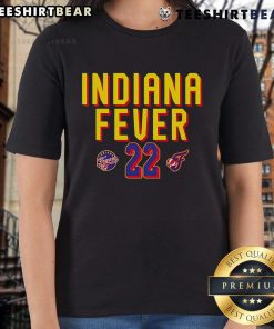 Premium WNBA Indiana Fever Caitlin Clark 22 style ladies tee featuring vibrant team colors and sleek design.