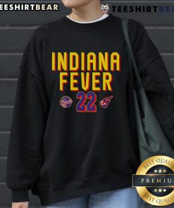 Alt Text: Premium WNBA Indiana Fever Caitlin Clark 22 style sweatshirt featuring vibrant team colors and sleek design.