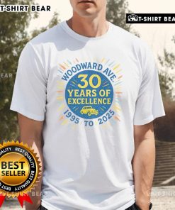 Premium Woodward Ave 30 Years Of Excellence 2025 T-Shirt featuring vibrant design celebrating three decades of quality.
